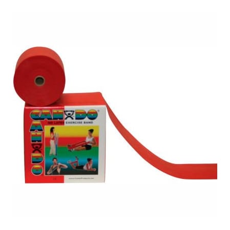 Fabrication Enterprises CanDo Latex-Free Exercise Band, Red, 50 Yard Roll, 1 Roll/Box 1359708